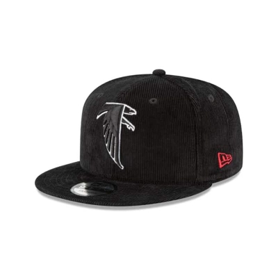 Black Atlanta Falcons Hat - New Era NFL Corduroy 9FIFTY Snapback Caps USA9138206